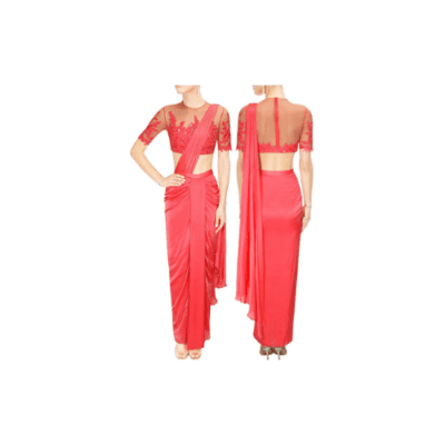 Illusion Sheer Neck Blouse