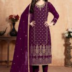straight cut salwar suit